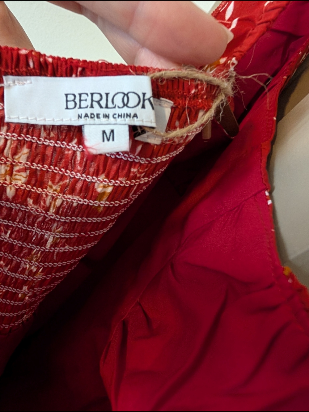Berlook Red Floral Print Beach Dress - Picture 7 of 7